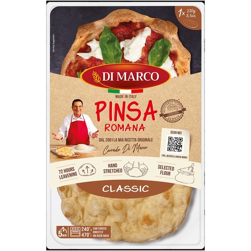 [DIMPINROM230] DI MARCO PINSA ROMANA CLASSIC RETAIL 8 x 230g