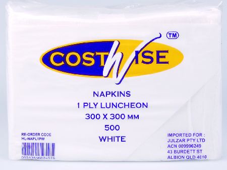 [1PLYWHITE] 1 PLY WHITE LUNCH NAPKINS X 3000