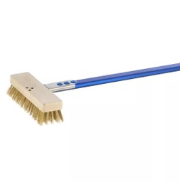 [GI-AC-SP3/120] Electric Oven Brush low height head 6m brass bristles - 120cm handle