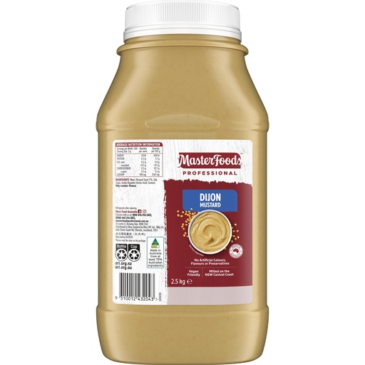 [MASTERMUSDIJ] MasterFoods™ Professional Dijon Mustard 2.5 kg