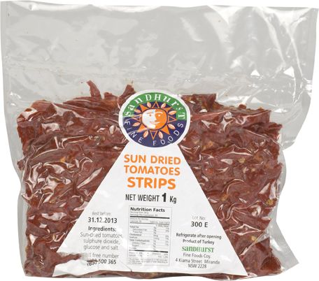 [SANTOMSUNSTR1] SUNDRIED TOMATO STRIPS 1KG