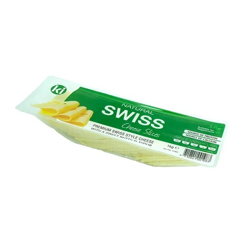 [KEBSWISLI1] SWISS CHEESE SLICES 1KG