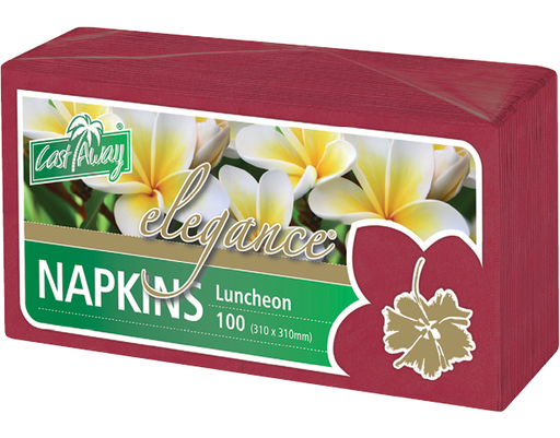 [NAPKIN2PLYWINER] WINE RED LUNCH NAPKIN X 1000