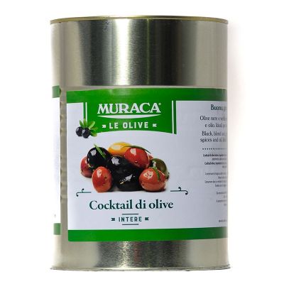 [MUROLIWHOCOC4] Muraca Olives Whole Cocktail 4.25kg